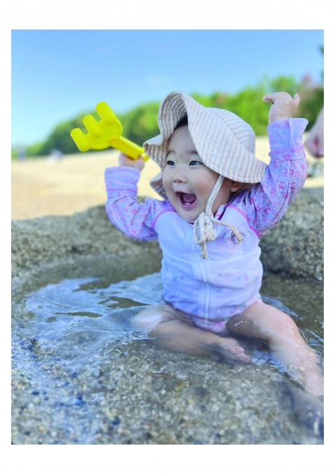 初めての海遊び！