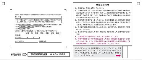 国保証台紙